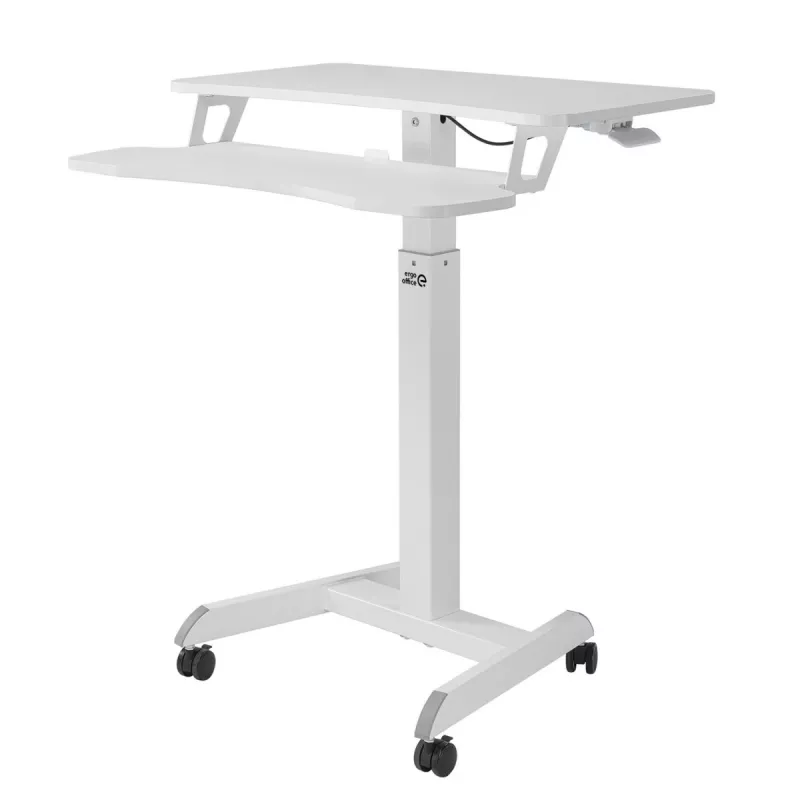 Mobilna darbo stotis su aukščio reguliavimu ir dviguba platforma Ergo Office