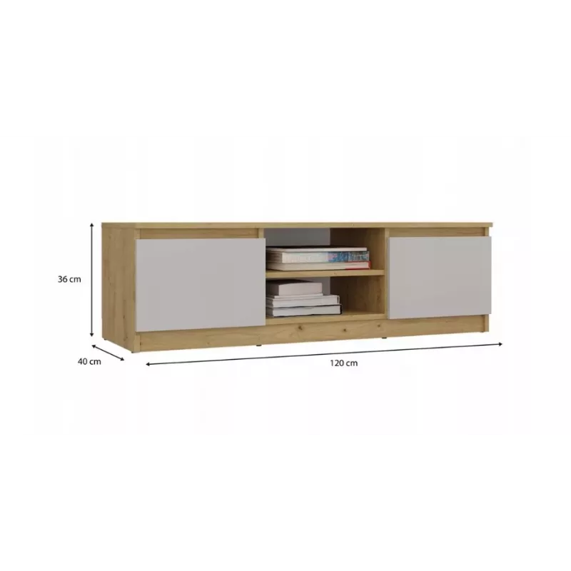 MALWA 120 TV spintelė, artisan ąžuolas/kašmyro