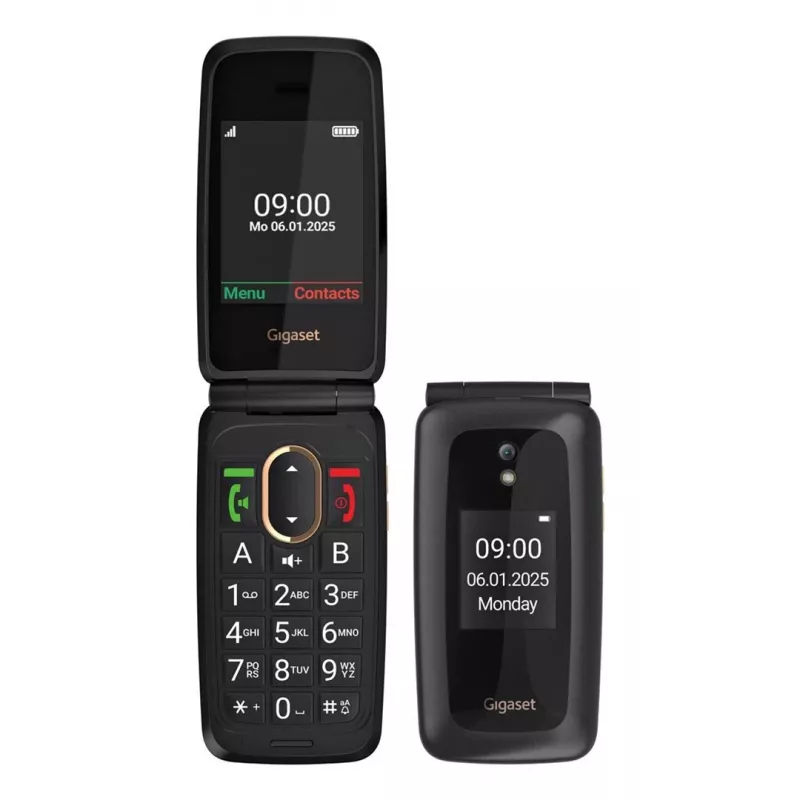 Gigaset GL795 7,11 cm (2,8 inch) 142 g 48MB Juodas senjorų telefonas