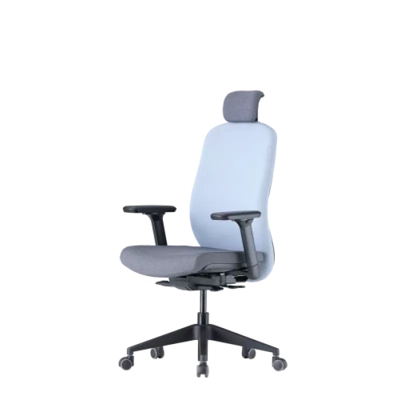 Up Up Athene ergonomic office chair Juoda, Pilka + Blue fabric