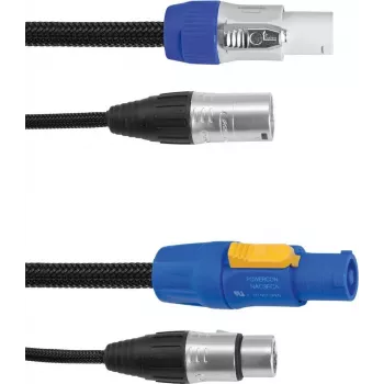 DMX kombi kabelis EUROLITE 30227780 P-Con į 3 kontaktų XLR, 1,5 m