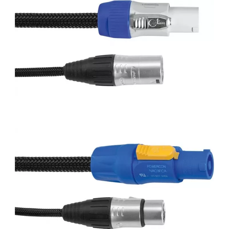 DMX kombi kabelis EUROLITE 30227780 P-Con į 3 kontaktų XLR, 1,5 m