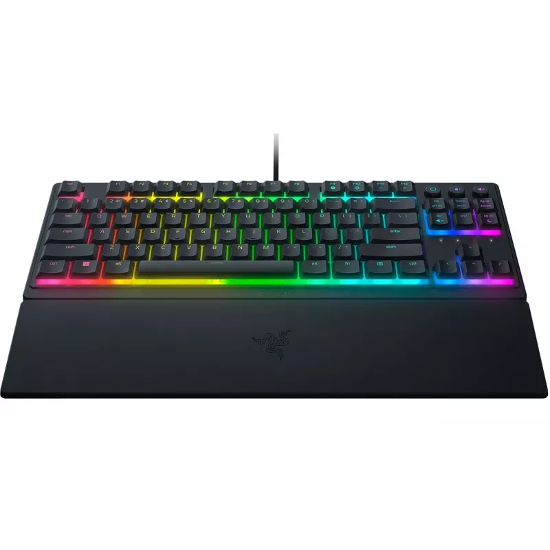 Razer Ornata V3 Tenkeyless klaviatūra, žaidimų, USB, QWERTZ, vokiška, juoda