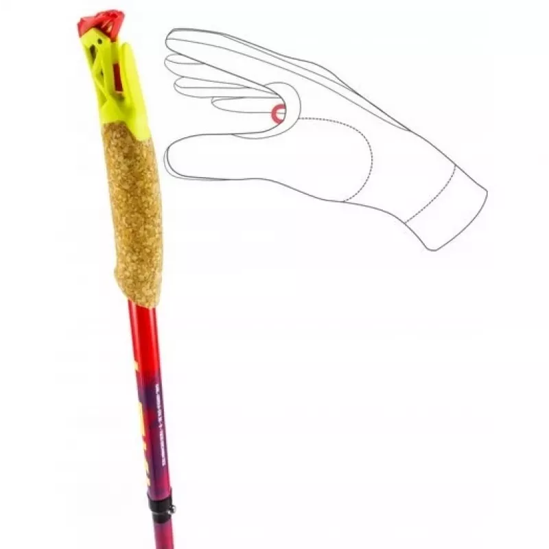 Leki TRL Ultratrail FX One 120 cm lazdos, raudonos