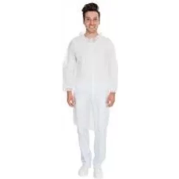 HYGOSTAR ECO HYGOBASE vienkartinis lankytojų chalatas, baltas, XXXL, 10 vnt.