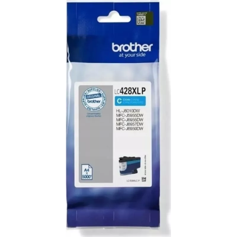 Brother LC-428XLCP rašalo kasetė 1 vnt. Originali Žydra