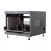 Stovo lentyna TECHLY 367652 kabelių tvarkyklė su 3M lipniu montavimu, plieninė, 550×550×410 mm, juoda