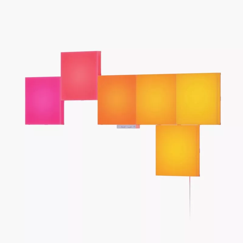LED panel light Nanoleaf N8100K02-6BS — Square RGB, 6 pcs, AC 100–240 V, wall mount