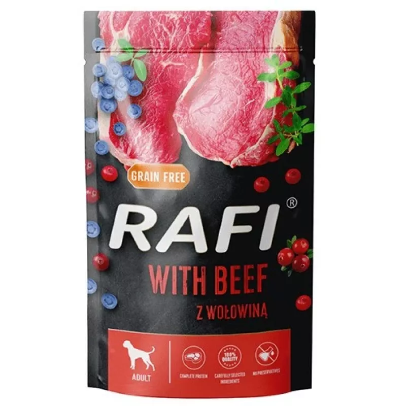 DOLINA NOTECI Rafi su jautiena - drėgnas šunų maistas - 500g