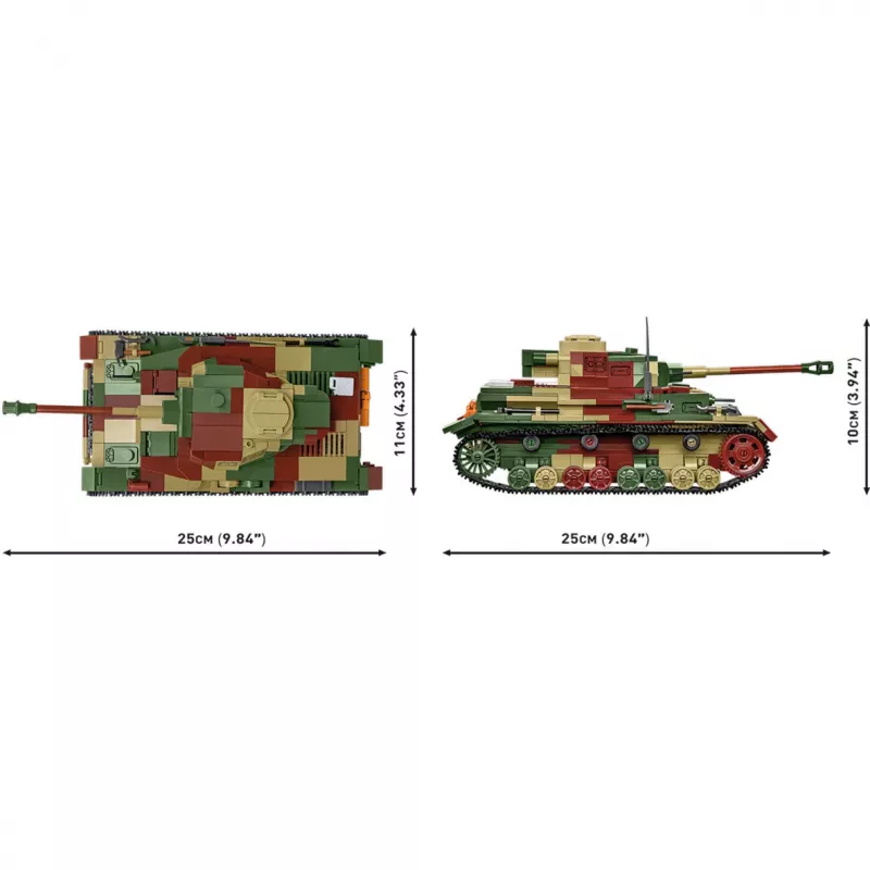Blocks WWII PZKPFW IV AUSF.G 1107 kaladėlės
