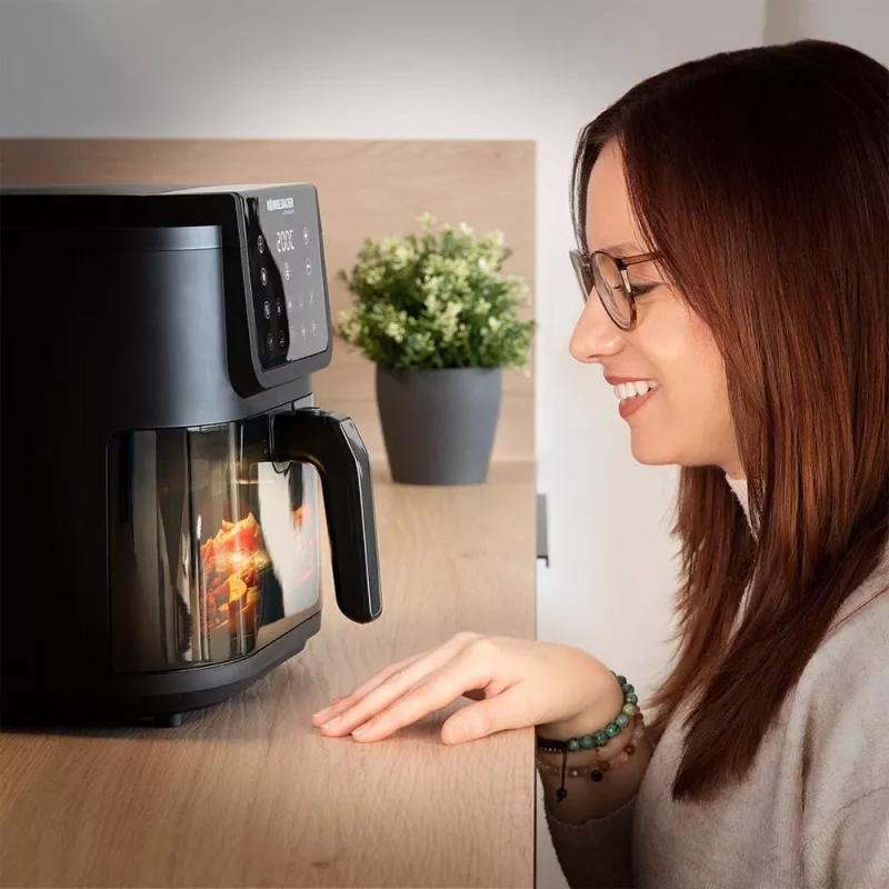 Karšto oro gruzdintuvė Rommelsbacher FRH 1700 Single 8 L stacionari 1700 W su 10 programų ir LED ekranu