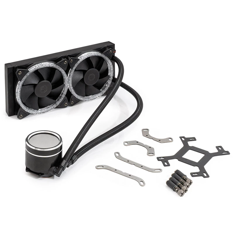 All-in-one liquid cooler BitsPower Cyclops 240 — Juoda/Sidabrinė, 240 mm radiator