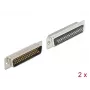 D-Sub HD 50 kontaktų kištukas, metalinis, skirtas lituoti, 2 vnt. DeLOCK 66705