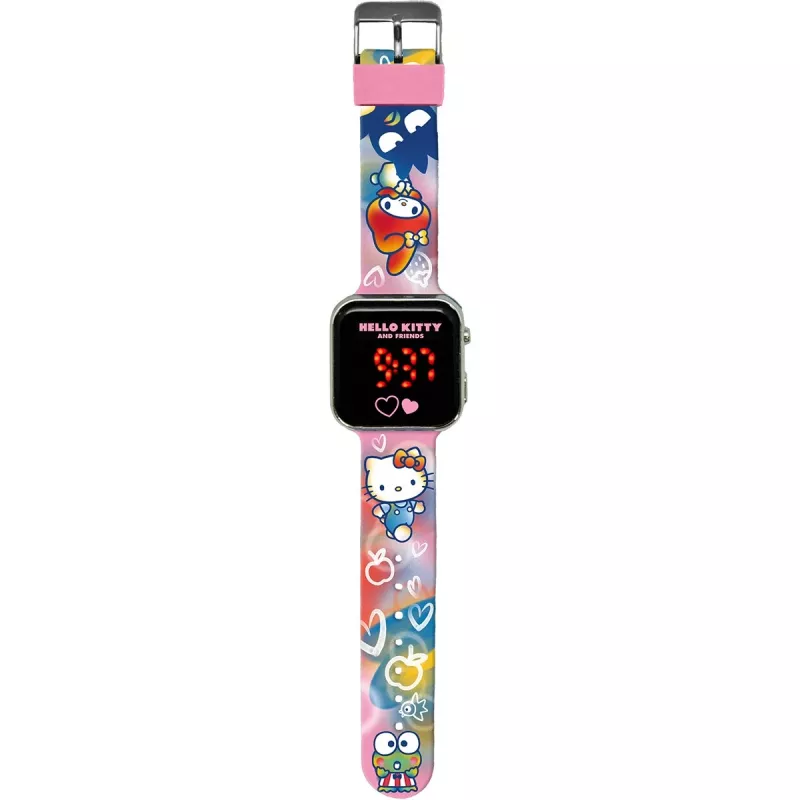 Vaikiškas laikrodis Kids Euroswan Hello Kitty HK50151 su LED ekranu