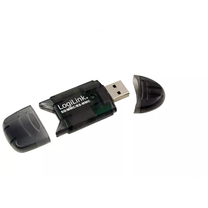 Kortelių skaitytuvas LOGILINK CR0007 USB 2.0 SD/MMC, juodas, iki 480 Mbit/s