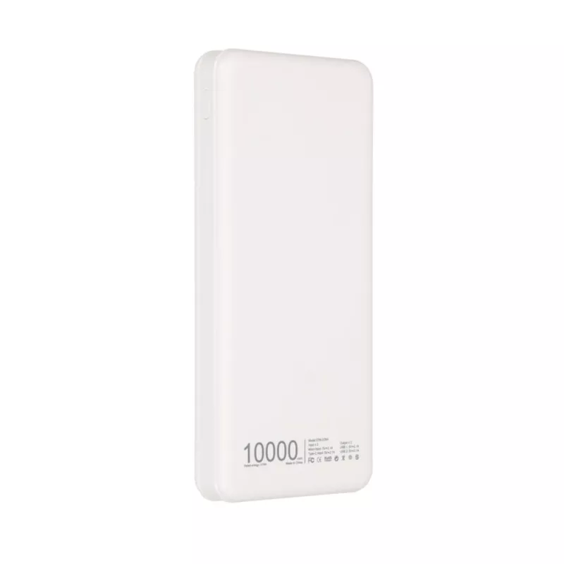 Išorinė baterija Extralink EPB-078W 10000 mAh balta, USB-C, 10 W išvestis, įkrauna iki 2 įrenginių