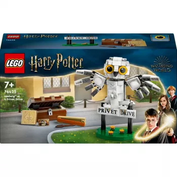 LEGO Harry Potter statomas Hedwiga Privet Drive modelis 76425 — 337 dalys, 100 mm aukštis, rekomenduojamas amžius 7+