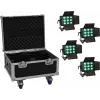 LED šviesų rinkinys EUROLITE CLS-9 QCL RGB/WW 9x7W — 9 šviestuvai, RGB + šiltai balta, 7W šviesos diodai kiekviename