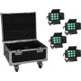LED šviesų rinkinys EUROLITE CLS-9 QCL RGB/WW 9x7W — 9 šviestuvai, RGB + šiltai balta, 7W šviesos diodai kiekviename