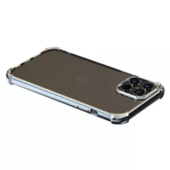 Minkštas dėklas Devia, skirtas iPhone 12 Pro Max — smūgiams atsparus, blizgantis sidabrinis