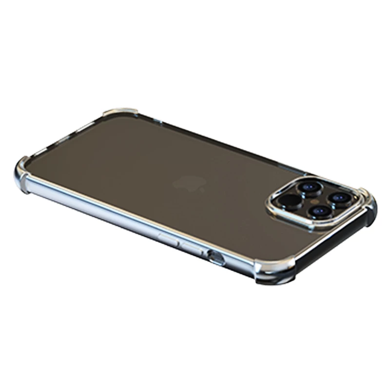 Minkštas dėklas Devia, skirtas iPhone 12 Pro Max — smūgiams atsparus, blizgantis sidabrinis
