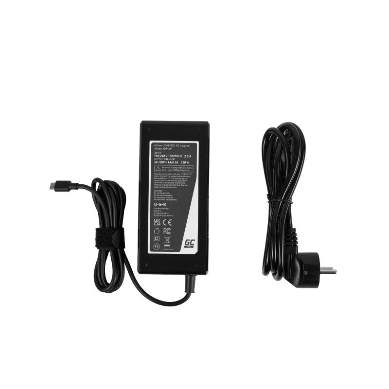 Green Cell AD140P maitinimo adapteris Universalus 130 W Juodas