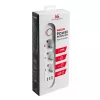 Maitinimo šakotuvas MACLEAN MCE394W — 3 lizdai, 3×USB 2,1A, 110–240V AC, 2500W, 1,5 m laidas, baltas