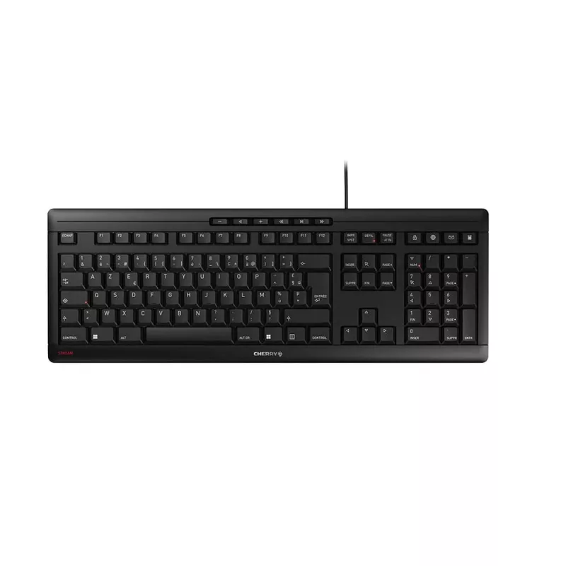 Contour Design Stream klaviatūra, pilno dydžio (100 %), laidinė, USB, mechaninė, AZERTY, juoda
