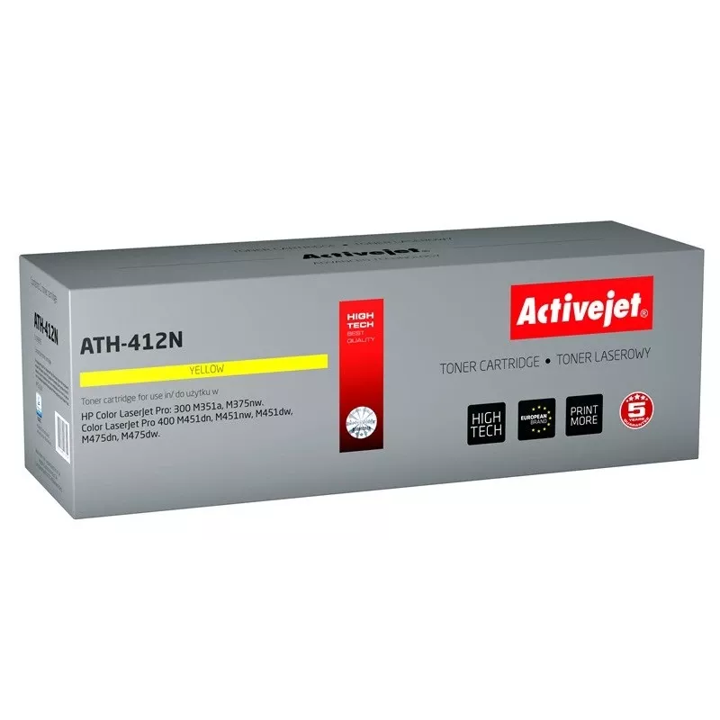 Activejet ATH-412N toneris (pakaitalas HP 305A CE412A; Supreme; 2600 puslapių; geltonas)