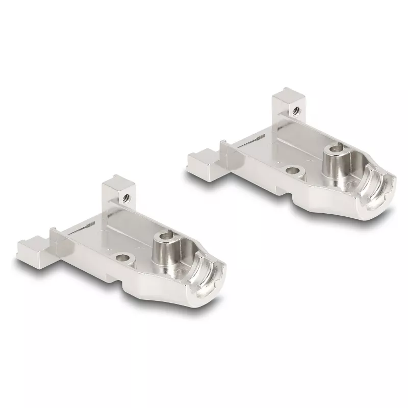 Kabelio įvorė DELOCK D-Sub korpusas 9 kontaktų kištukui/lizdui su įtempimo sumažinimu, sidabrinė, plastikinis, 31.6×46.2×15.6 mm