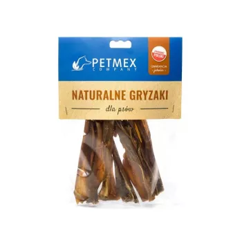 Šunų skanėstai PETMEX Stirnų odelė 100 g — vieno ingrediento hipoalerginė kramtukas, baltymai 88,2%, riebalai 4,15%