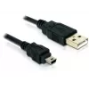 USB laidas DeLOCK 82252 USB 2.0 1,5 m USB A Mini-USB B juodas