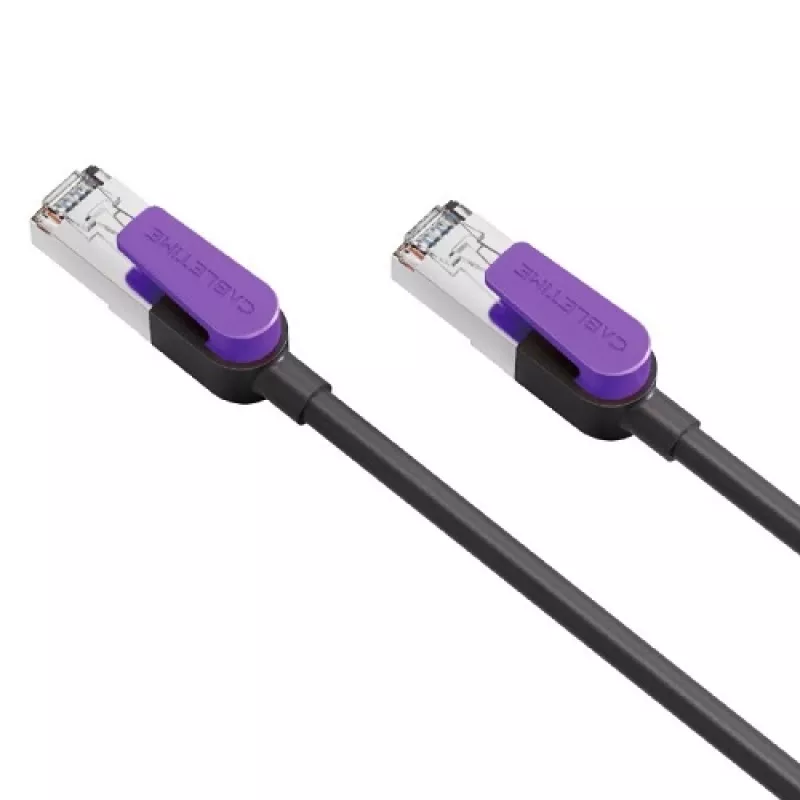Tinklo komutacinis kabelis CABLETIME Cat8 S/STP 15 m, juodas