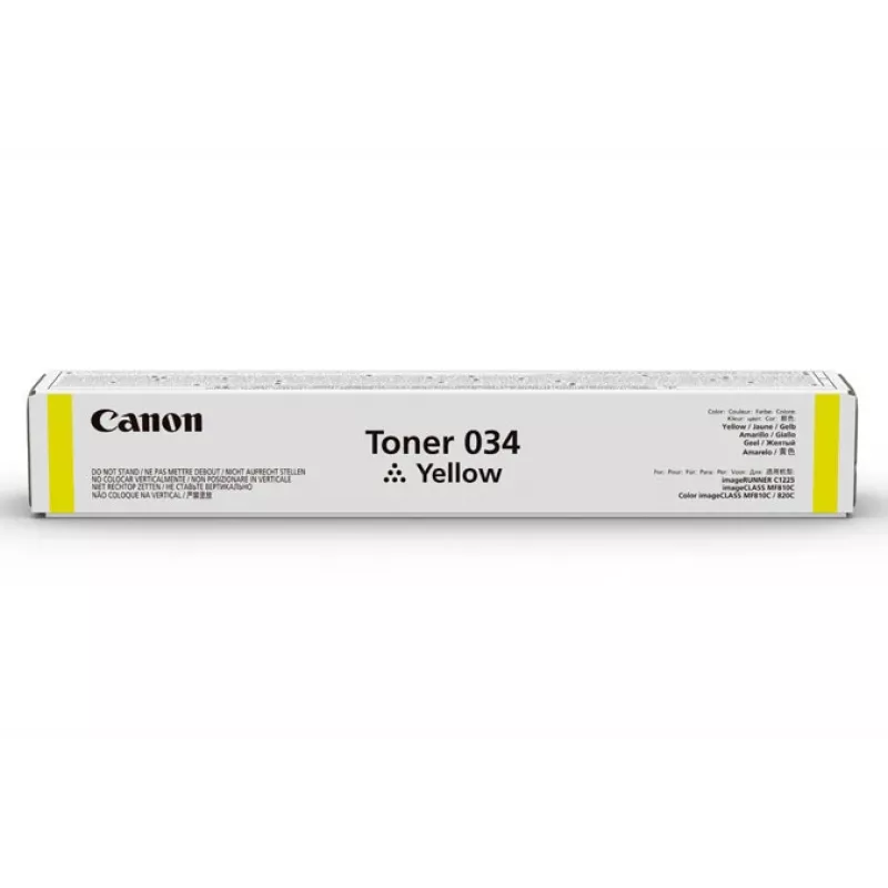 Canon 034 dažų kasetė 1 vnt. Originali Geltona