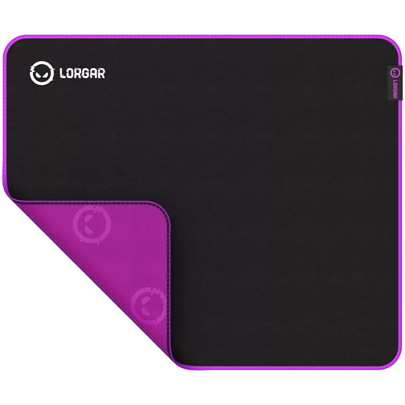 Lorgar Main 315, pelėdos kilimėlis, didelės spartos paviršius, violetinis neslystantis guminis pagrindas, dydis: 500 mm x 420 mm x 3 mm, svoris 0,39 kg
