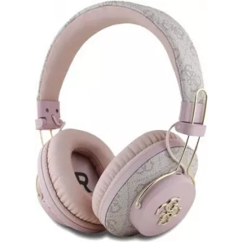 GUESS belaidė Bluetooth ausinė 4G Metal Logo Pink, GUBHS72P4FC4MP, universali (GUBHS72P4FC4MP)