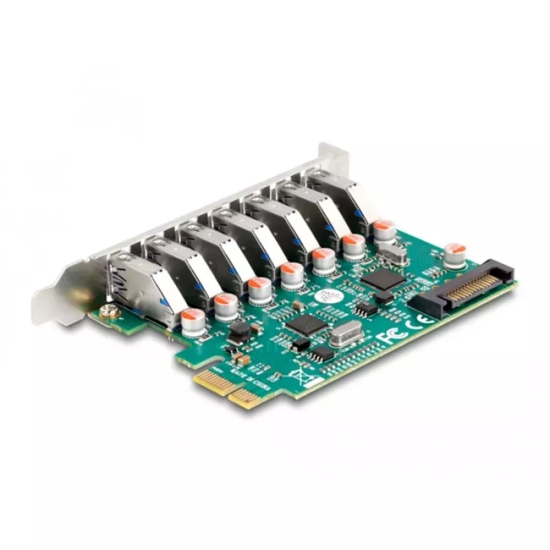 DeLOCK PCI Express x1 kortelė su 7 išorinėmis USB 5 Gbps Type-A jungtimis