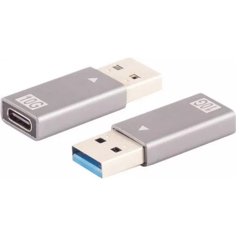 Kabelių jungčių adapteris ShiverPeaks BS14-05033 USB A į USB C pilkas