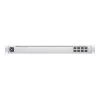 Valdomas L2 tinklo jungiklis UBIQUITI USW-Aggregation — 8 SFP+ lizdai, 10G palaikymas, be ventiliatoriaus, 1U stelažui, sidabrinis