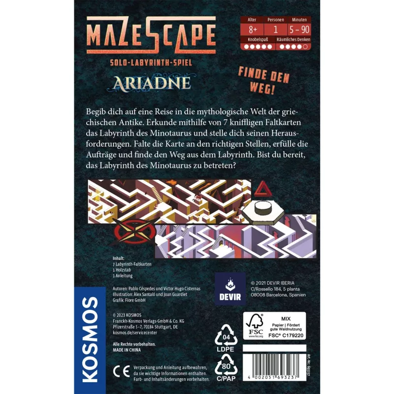 Mazescape Ariadne, dėlionės žaidimas