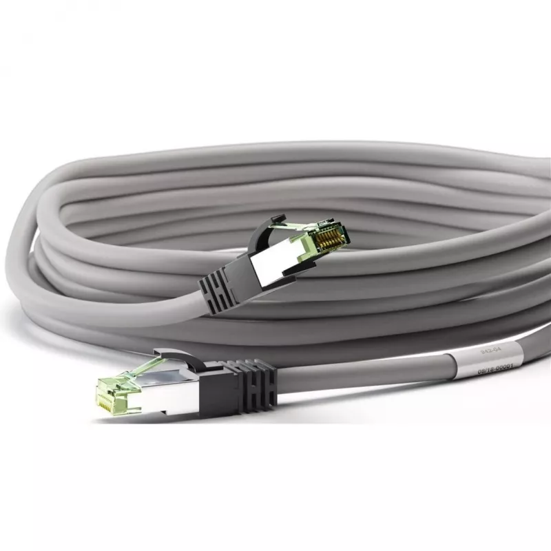 Goobay CAT 8.1 kabelis, S/FTP (PiMF), pilkas, 3 m - LSZH be halogenų, varinis AWG 24 (55138)