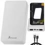 Išorinė baterija Extralink EPB-078W 10000 mAh balta, USB-C, 10 W išvestis, įkrauna iki 2 įrenginių