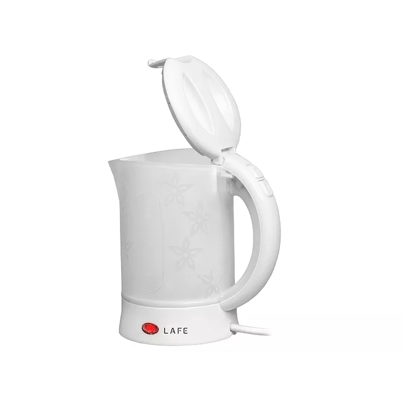 Elektrinis virdulys LAFE LAFCZA45865, nerūdijantis plienas, 0,6 L, 600 W, šviesiai pilkas, atverčiamas užrakinamas dangtis