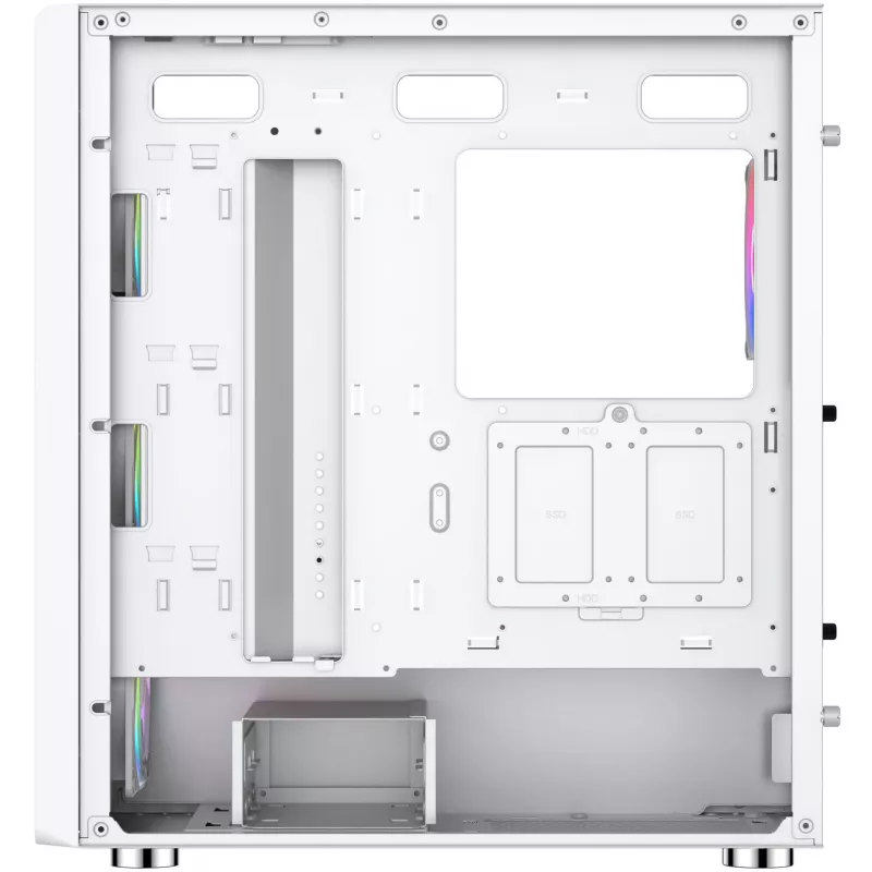 PC korpusas Silentware Air 100 White — vidutinio bokšto ATX suderinamas, baltos spalvos