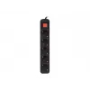 Maitinimo ilgintuvas Lanberg PS1-05F-0300-BK 3 m 5 lizdai vidaus naudojimui juodas