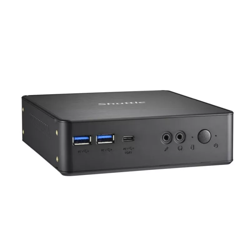Shuttle XPC Nano PC NC40U5, Intel Core i5-1235U, 1x HDMI, 1x DP, 1x USB-C/DP, 6x USB3.2, 1x 2,5 colio lizdas, 2x M.2, 1x LAN, RAID, 24/7 nuolatinis veikimas, įsk. VESA ir stovą