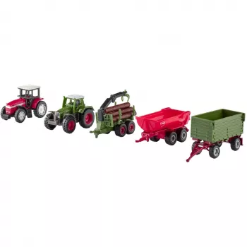 Žaislinis žemės ūkio transporto priemonių rinkinys Siku Farmer 8300 — lieti žemės ūkio technikos modeliai