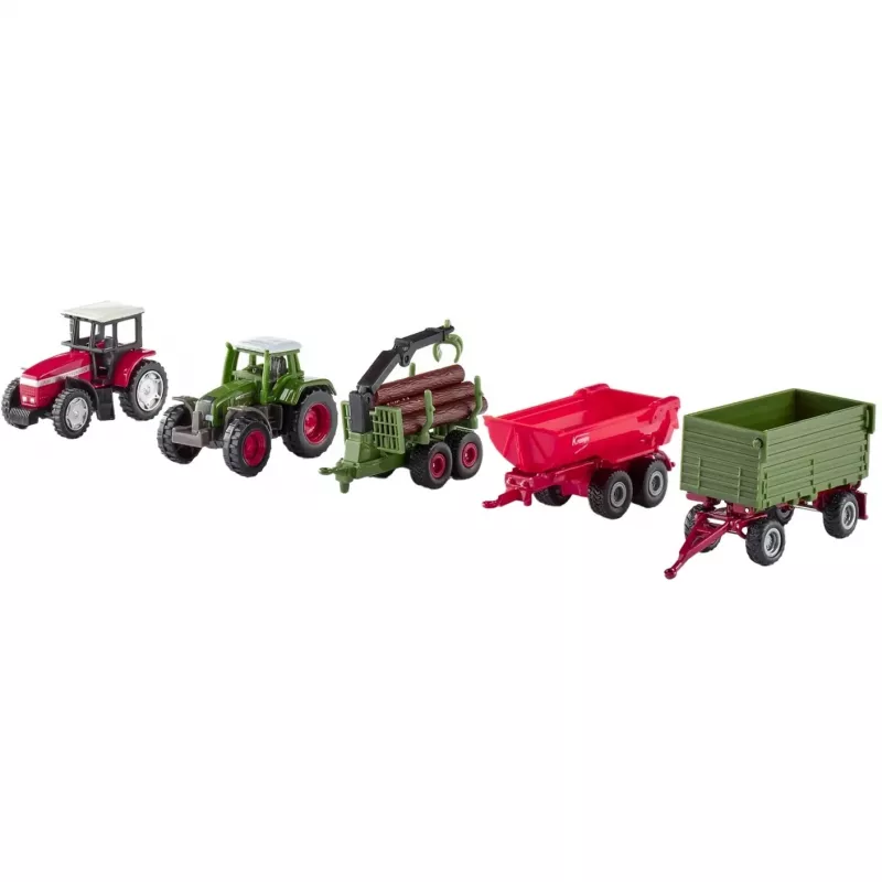 Žaislinis žemės ūkio transporto priemonių rinkinys Siku Farmer 8300 — lieti žemės ūkio technikos modeliai