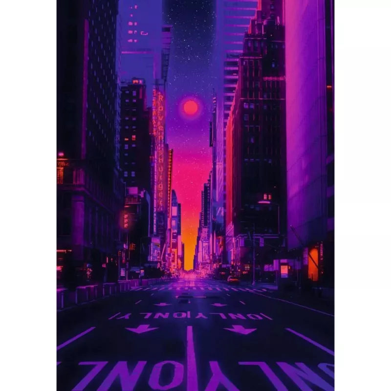 Dėlionė Ravensburger New York in Neon, 1000 dalių, suaugusiųjų dėlionė