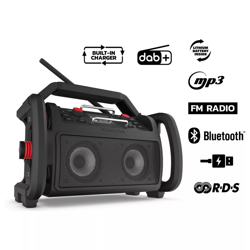 Darbo vietos radijas PerfectPro ROCKPRO RP2 Bluetooth atsparus vandeniui